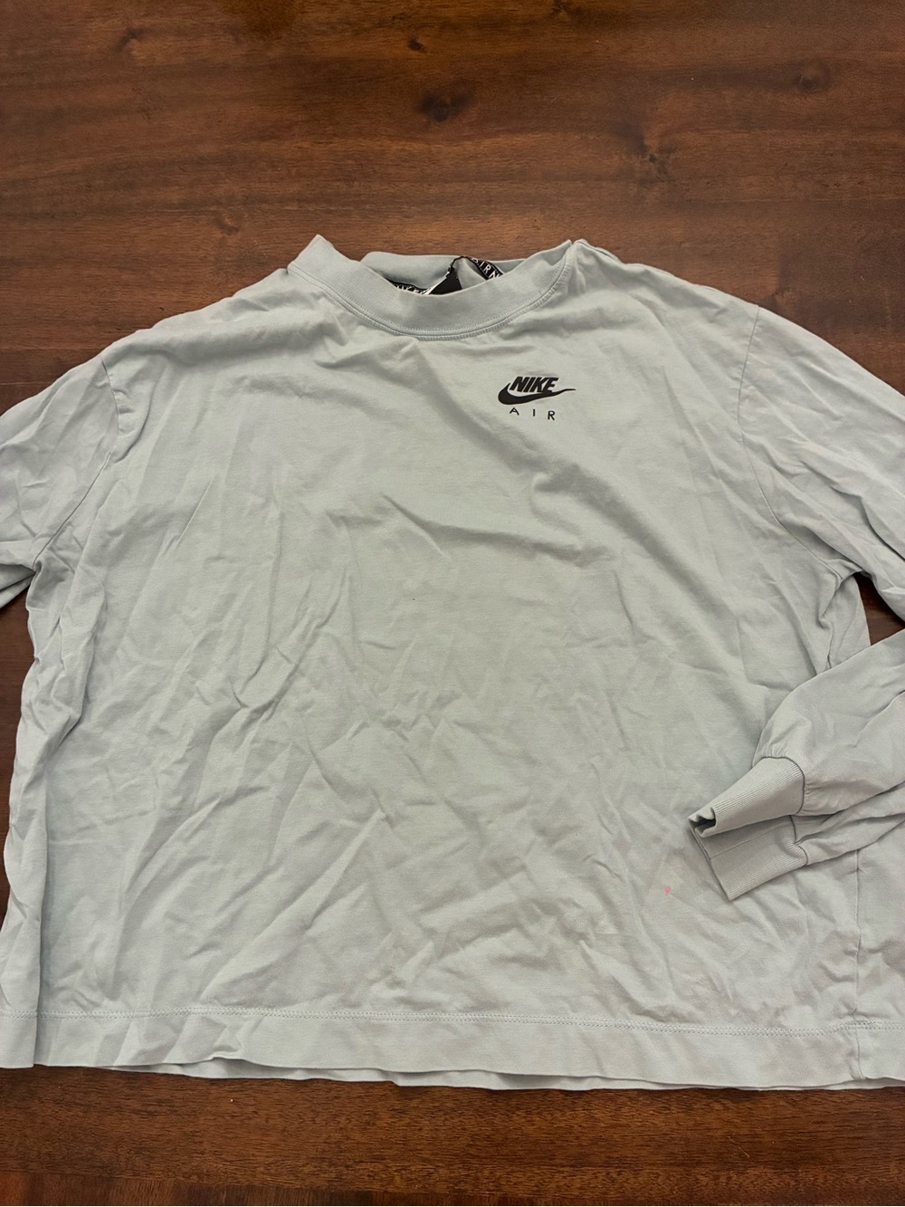 Nike Air T-Shirt Women’s Medium Long Sleeve Top Blue Gray Paint Spots